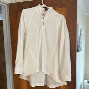 Athleta White Long Sleeve Pullover